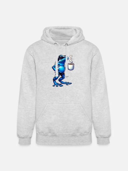 Poison Frog Coffee - Unisex Heavyweight Hoodie - ash gray