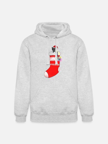 Christmas Socks - Unisex Heavyweight Hoodie - ash gray