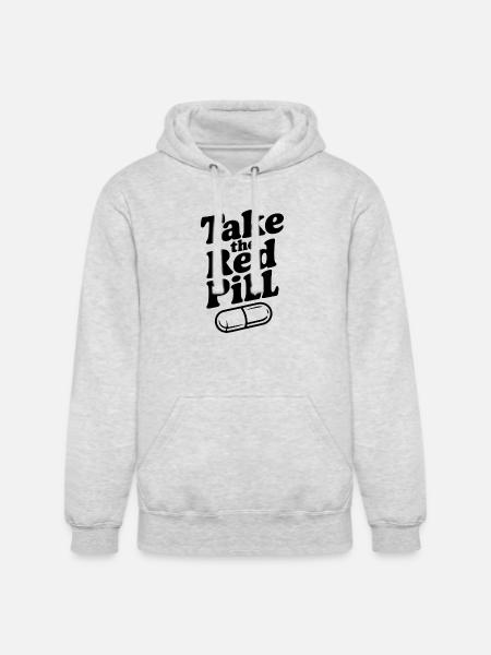 Take the Red Pill - Unisex Heavyweight Hoodie - ash gray
