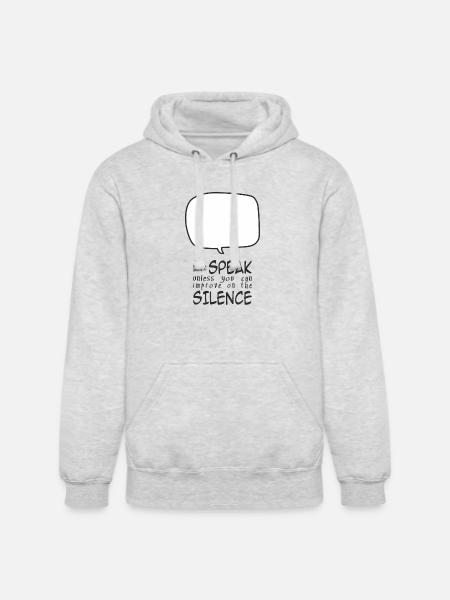 Don't Speak - Unisex Heavyweight Hoodie - ash gray
