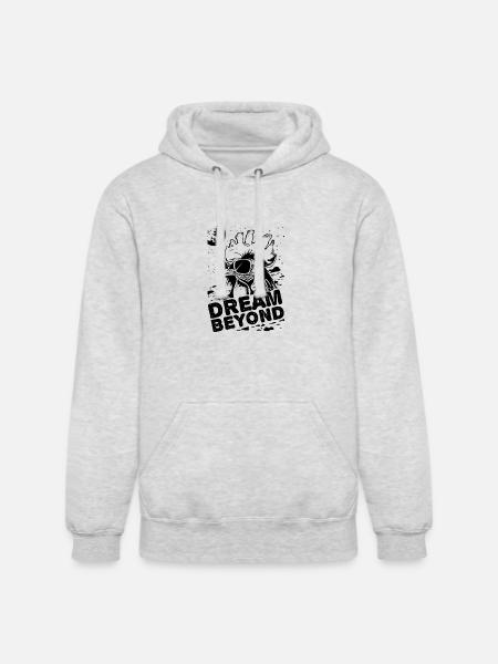 Noir Glyphs Nightscape - Unisex Heavyweight Hoodie - ash gray