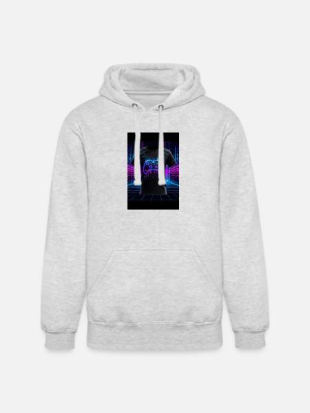 Neon Circuit Controller - Unisex Heavyweight Hoodie - ash gray