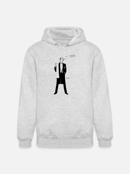 Smoking in a Tuxedo - Unisex Heavyweight Hoodie - ash gray