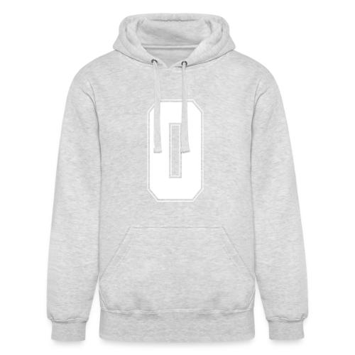 White Number 0 – Varsity Font - Unisex Heavyweight Hoodie