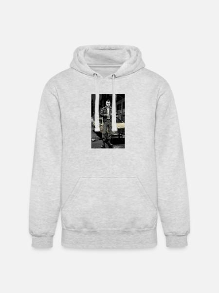 Noir Punk Taxi Driver - Unisex Heavyweight Hoodie - ash gray