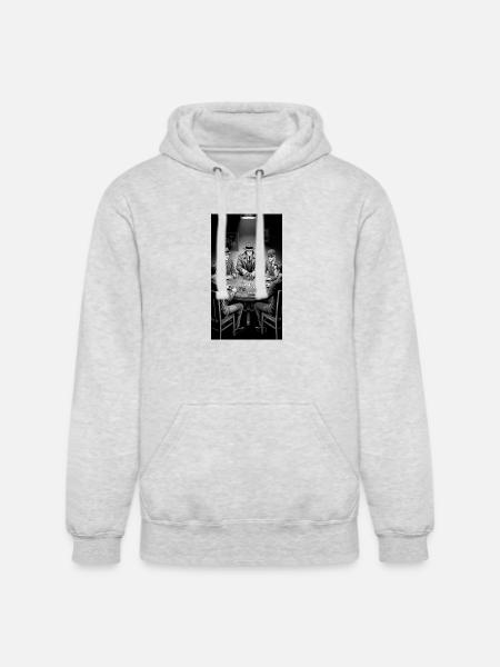 Noir Poker Roundtable - Unisex Heavyweight Hoodie - ash gray