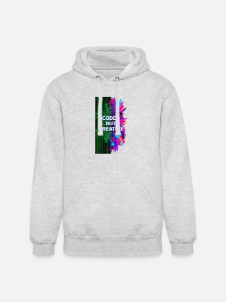 Coded But Creative - Unisex Heavyweight Hoodie - ash gray