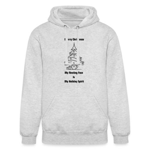 My Resting Face Is My Christmas Spirit T-Shirt - Unisex Heavyweight Hoodie