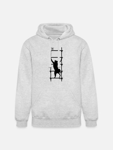A Cat Climbs - Unisex Heavyweight Hoodie - ash gray