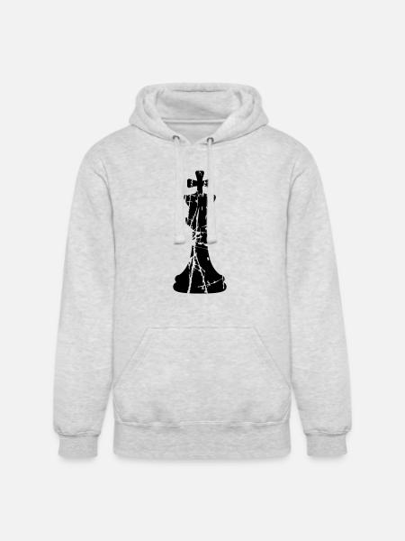 Scratch Cracks Chess - Unisex Heavyweight Hoodie - ash gray