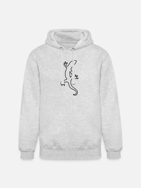 Lizard Salamander Gecko Fire salamander - Unisex Heavyweight Hoodie - ash gray