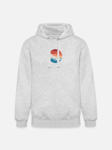 Sunset Kite Surf Silhouette - Unisex Heavyweight Hoodie - ash gray