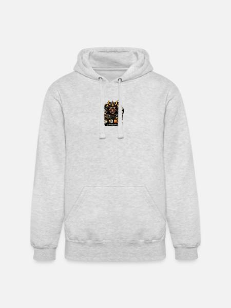 Grind Mode Warrior Hustle - Unisex Heavyweight Hoodie - ash gray