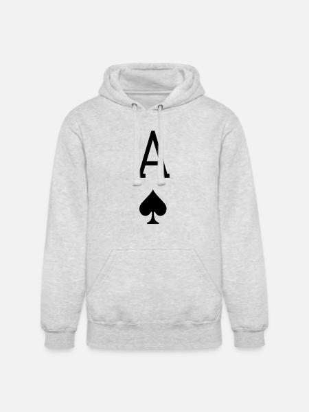 Ace of Spades - Unisex Heavyweight Hoodie - ash gray