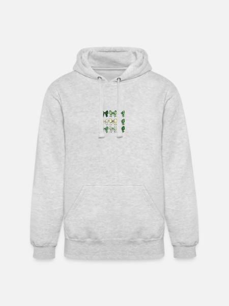 Hair bow green - Unisex Heavyweight Hoodie - ash gray
