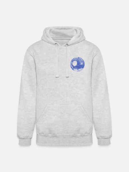 Retro Disco Ball - Unisex Heavyweight Hoodie - ash gray