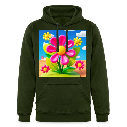 Pink Floral Peace | Sky & Nature Design - Unisex Heavyweight Hoodie