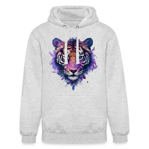 Mystic Violet Tiger - Unisex Heavyweight Hoodie