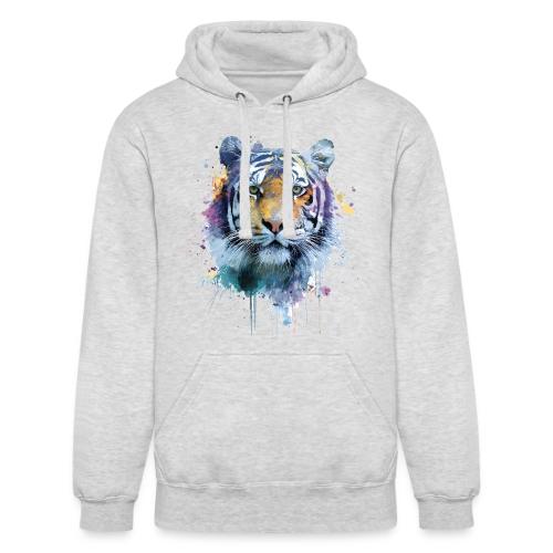 Splash-Art Tiger Face - Unisex Heavyweight Hoodie