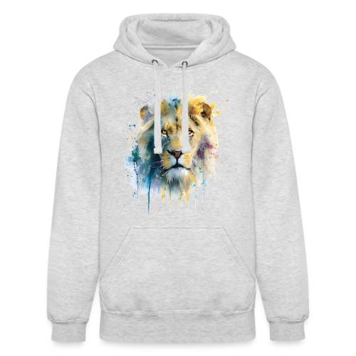 Splash-Art Lion Face - Unisex Heavyweight Hoodie