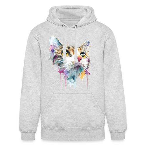 Chromatic Cat Splash - Unisex Heavyweight Hoodie