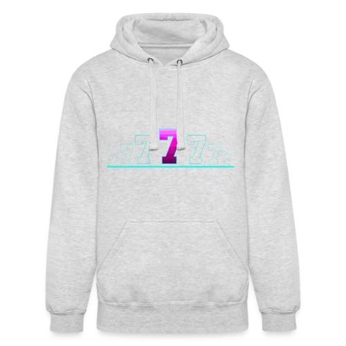 Number 7 in Magenta: Varsity Font - Unisex Heavyweight Hoodie