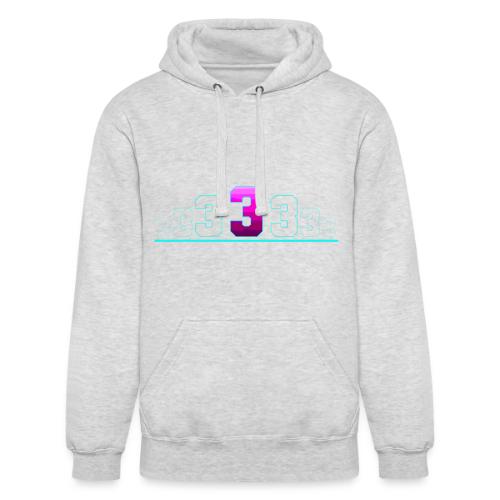 Number 3 in Magenta: Varsity Font - Unisex Heavyweight Hoodie
