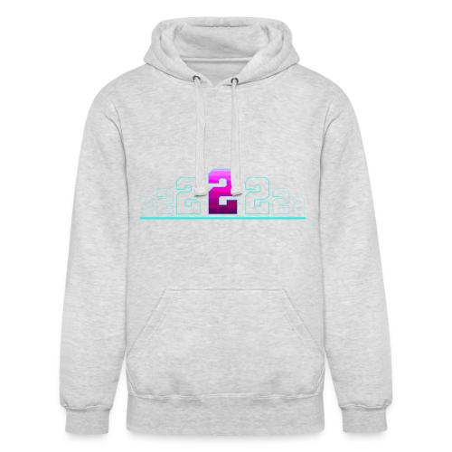 Number 2 in Magenta: Varsity Font - Unisex Heavyweight Hoodie
