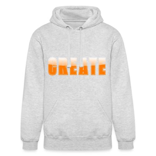 CREATE Vibrant Orange Bold Word Graphic - Unisex Heavyweight Hoodie