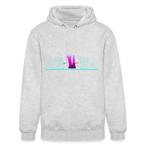 Letter V – Capital Varsity Alphabet Monogram - Unisex Heavyweight Hoodie