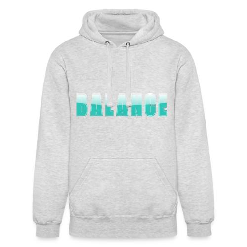 BALANCE Calm Teal Minimal Word Art Design - Unisex Heavyweight Hoodie