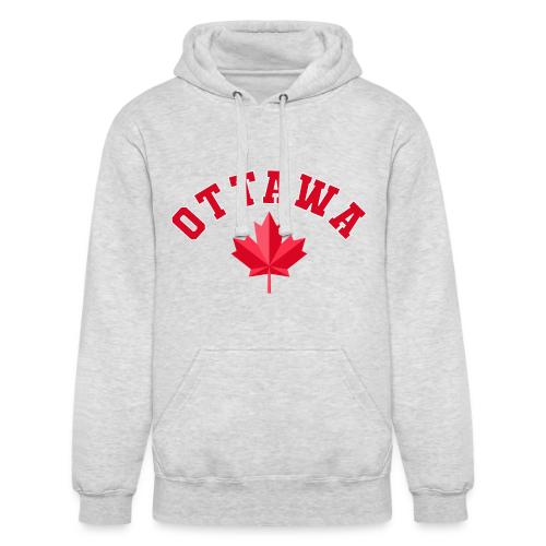 Ottawa with maple leaf - Unisex Heavyweight Hoodie
