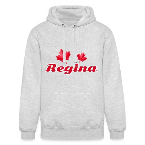 Regina with two red maple leaves - Unisex Heavyweight Hoodie