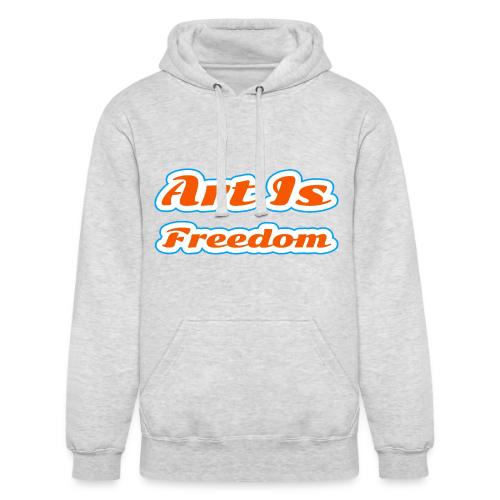 Art Is Freedom — Creative Expression Script - Unisex Heavyweight Hoodie