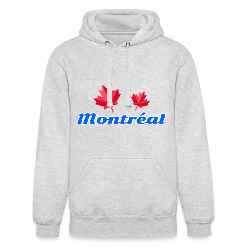 Montréal with two red maple leaves - Unisex Heavyweight Hoodie