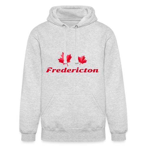 Fredericton with two red maple leaves - Unisex Heavyweight Hoodie