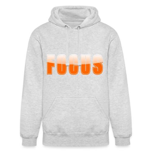 FOCUS Vibrant Orange Motivational Word Design - Unisex Heavyweight Hoodie