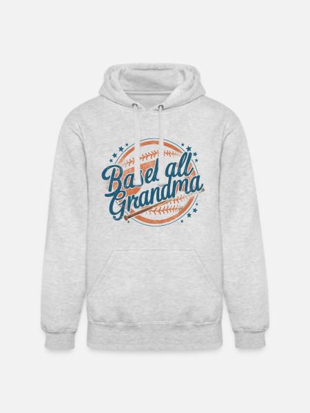 baseball grandma - Unisex Heavyweight Hoodie - ash gray