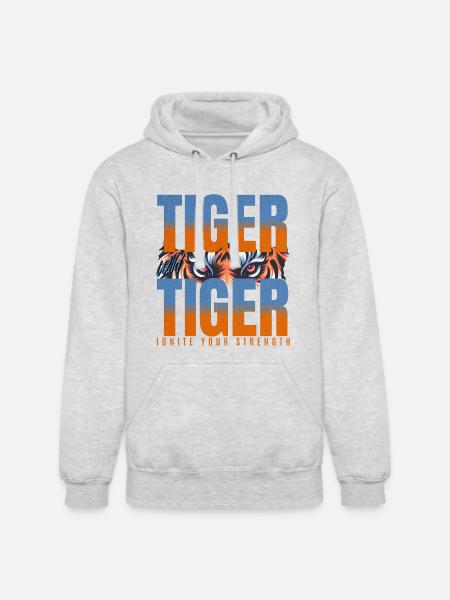 Tiger Ignite Strength - Unisex Heavyweight Hoodie - ash gray