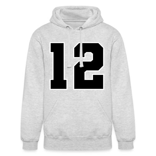 Varsity Number 12 Sports Design - Unisex Heavyweight Hoodie