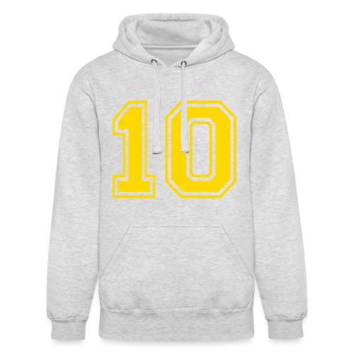 Number 10 in a classic athletic collegiate font - Unisex Heavyweight Hoodie
