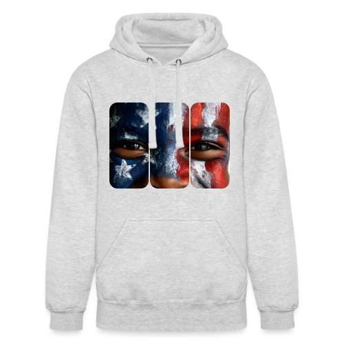 USA: Three Panels of Pride - Unisex Heavyweight Hoodie