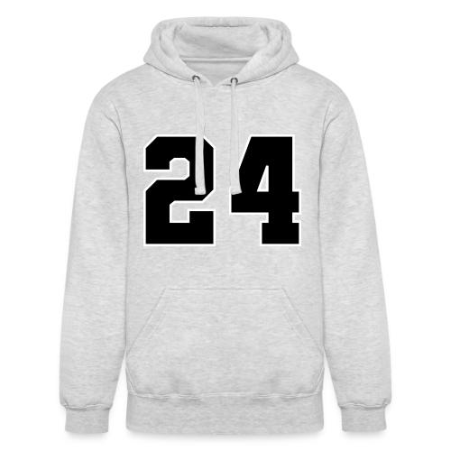 Varsity Number 24 College Font - Unisex Heavyweight Hoodie