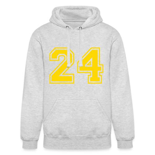 Number 24 in a classic athletic collegiate font - Unisex Heavyweight Hoodie
