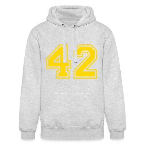Number 42 in a classic athletic collegiate font - Unisex Heavyweight Hoodie