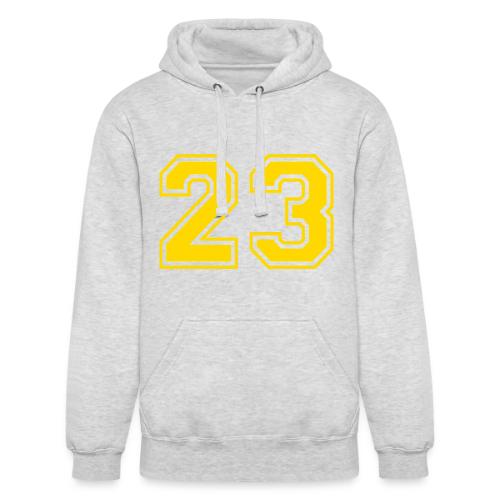 Number 23 in a classic athletic collegiate font - Unisex Heavyweight Hoodie