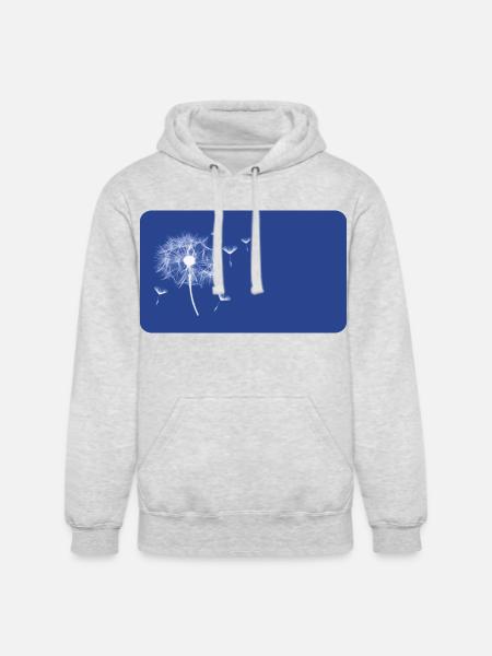 Dandelion blue | personalizable - Unisex Heavyweight Hoodie - ash gray