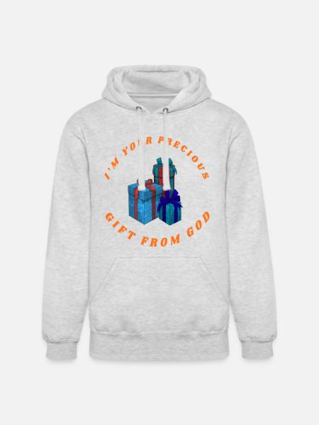 PRECIOUS GIFT FROM GOD - Unisex Heavyweight Hoodie - ash gray
