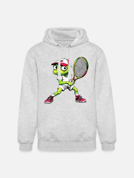 Tennis Chameleons - Unisex Heavyweight Hoodie - ash gray