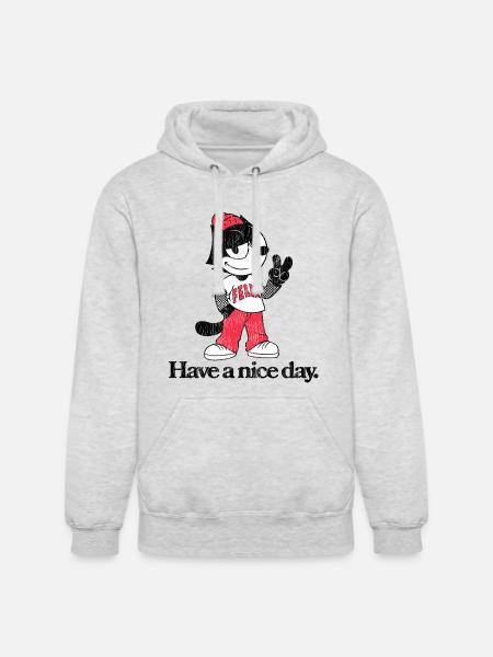 Felix The Cat In Skater Style & Have A Nice Day - Unisex Heavyweight Hoodie - ash gray